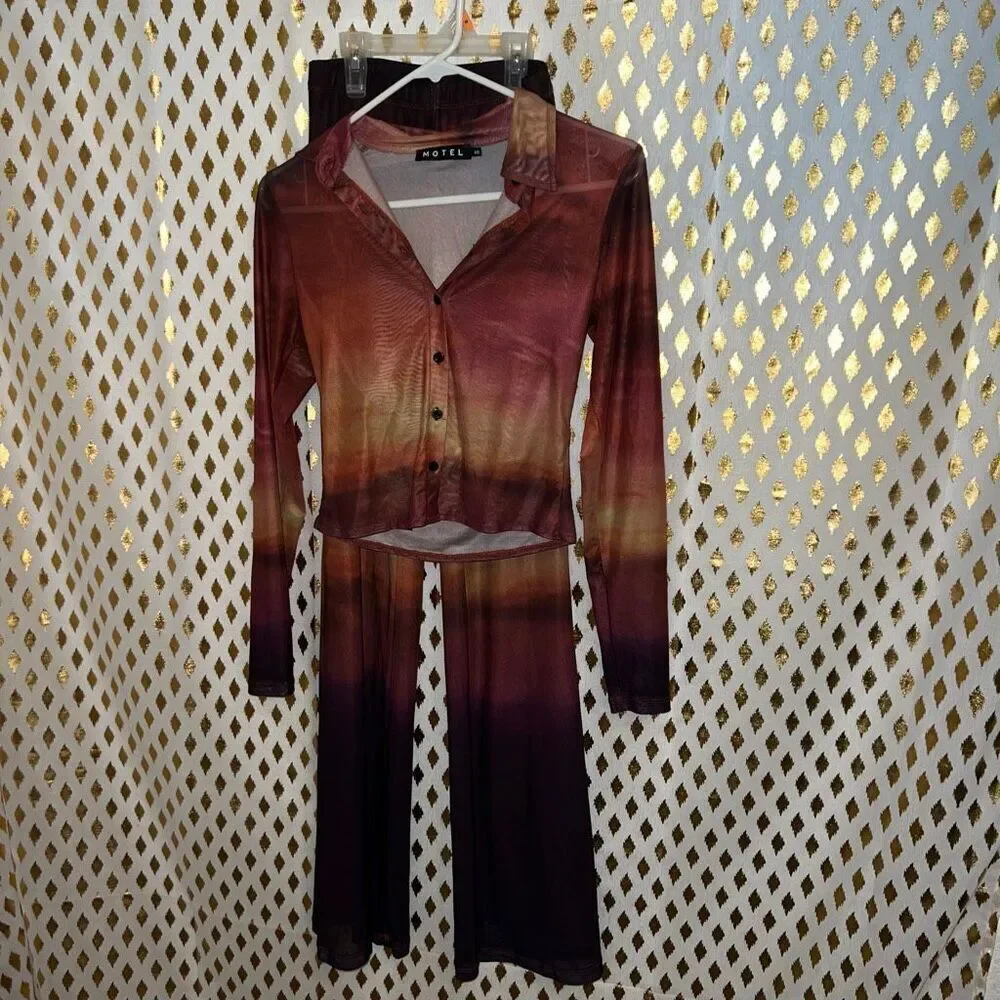 Motel matching set Herly Trouser In Sunset Melt size XS